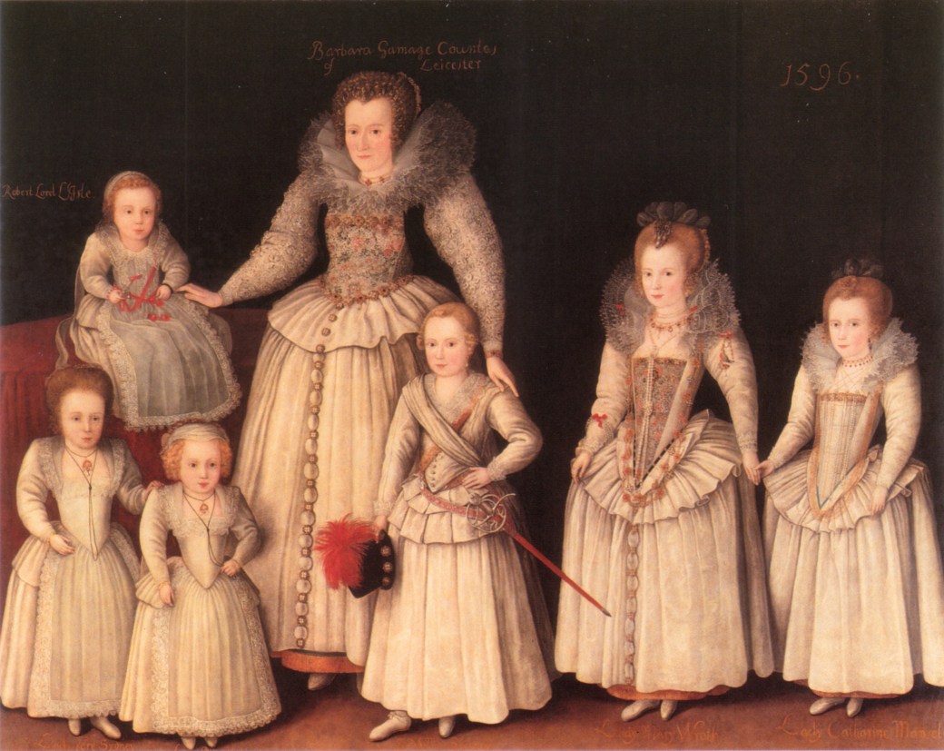 Gheeraerts_Barbara_Gamage_with_Six_Children